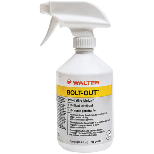 Huile p&eacute;n&eacute;trante Bolt-Out, Bouteille &agrave; g&acirc;chette, 500 ml SPOC Demo