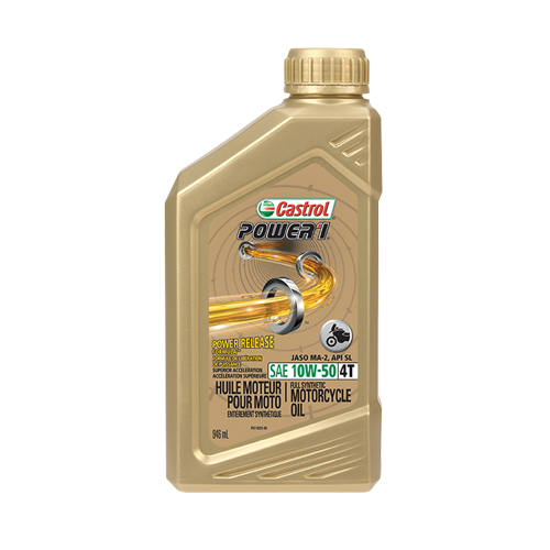 Huile pour moteur de moto 10W50 POWER 1, 946 ml, Bouteille SPOC Demo