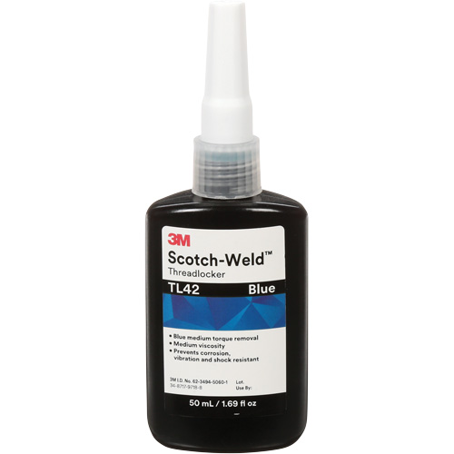 Scotch-Weld Threadlocker TL42, Blue, Medium, 50 ml, Bottle SPOC Demo