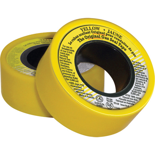 Ruban d'&eacute;tanch&eacute;it&eacute; pour filet en PTFE, 236" lo x 3/4" la, Jaune SPOC Demo