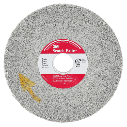 Scotch-Brite EXL Deburring Wheel, 6" x 1", 1"-8 Arbor, 1, Aluminum Oxide SPOC Demo