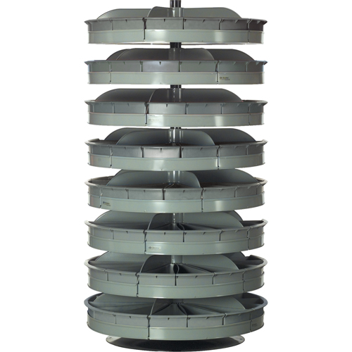 Rotabin&reg; Storage Units, 500 lbs. Capacity per Level, 8 Level, 53" H x 28" Dia. SPOC Demo