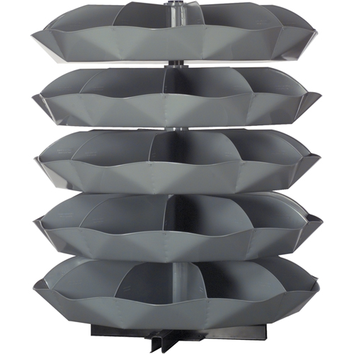 Rotabin&reg; Storage Units, 625 lbs. Capacity per Level, 3 Level, 34" H x 44" Dia. SPOC Demo