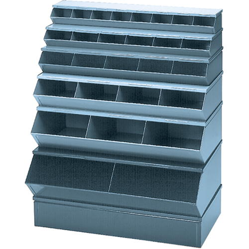 Sectional Bin Units, 100 lbs. Cap., 37" W x 8" D x 4-1/2" H, Blue SPOC Demo