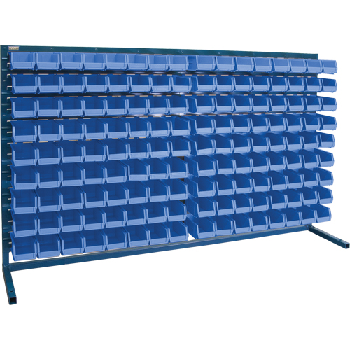Louvered Rack with Bins, 144 Bins, 72" W x 15" D x 40" H SPOC Demo