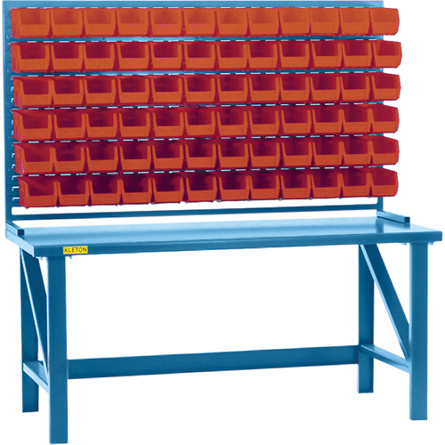 Louvered Rack with Bins, 36 Bins, 72" W x 15" D x 40" H SPOC Demo