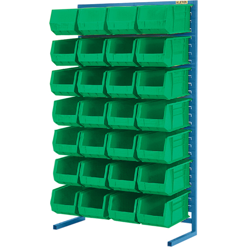 Single-Sided Stationary Bin Rack, 36" W x 12" D x 61" H, 28 Bins SPOC Demo