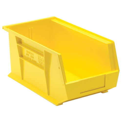 Bacs ultra empilable & suspendable, 8-1/4" la, 7" h x 14-3/4" p, Jaune SPOC Demo