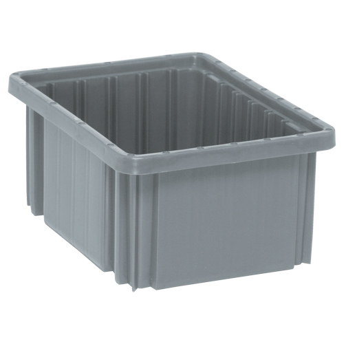 Contenants Divider Box, Plastique, 10,9" la x 8,3" p x 5" h, Gris SPOC Demo