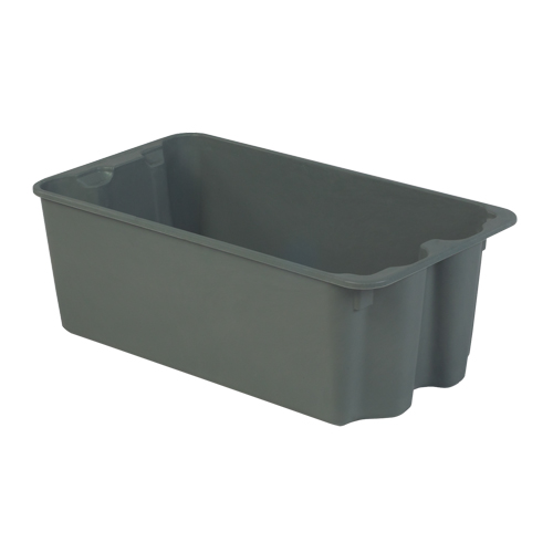 Contenants Stack-N-Nest de Plexton, 16,9" la x 30,6" p x 11,1" h, Gris SPOC Demo