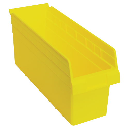 Store-Max Shelf Bins, 6-5/8" W x 8" H x 17-7/8" D, Yellow, 56 lbs. Capacity SPOC Demo