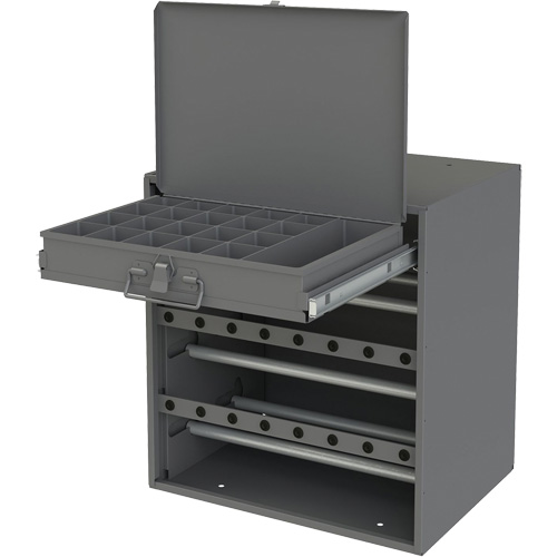 Armoire d'entreposage pour fil et borne, Acier, 1 tiroirs, 15-9/16" x 11-7/8" x 16-3/8", Gris SPOC Demo