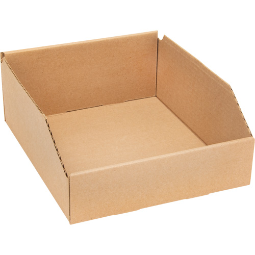 Boîtes profondes en carton ondul&eacute;, 11-3/4" la x 11-1/4" p x 4-1/2" h, Beige SPOC Demo