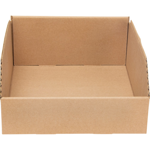 Boîtes profondes en carton ondul&eacute;, 11-3/4" la x 11-1/4" p x 4-1/2" h, Beige SPOC Demo