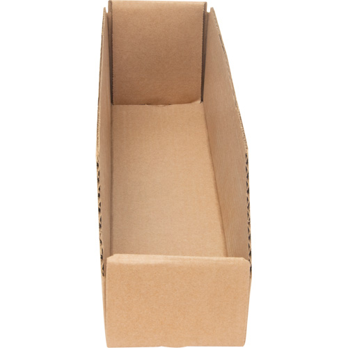 Boîtes profondes en carton ondul&eacute;, 3-3/4" la x 17-1/4" p x 4-1/2" h, Beige SPOC Demo
