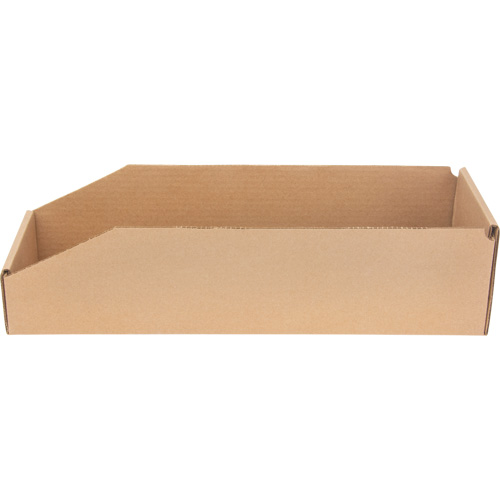 Boîtes profondes en carton ondul&eacute;, 5-3/4" la x 17-1/4" p x 4-1/2" h, Beige SPOC Demo