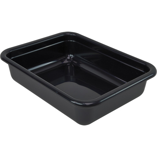 All-Purpose Flat-Bottom Storage Tub, 5" H x 17" D x 22" L, Plastic, Black SPOC Demo