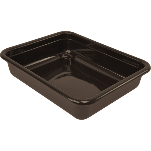 Bac d'entreposage tout usage &agrave; fond plat, 5" ha x 15" p x 20" lo, Plastique, Brun SPOC Demo