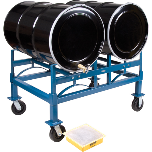 Drum Stacking Rack, 2 Drums, 1600 lbs. Capacity, 45-1/2" W x 30" D x 12-1/2" H SPOC Demo