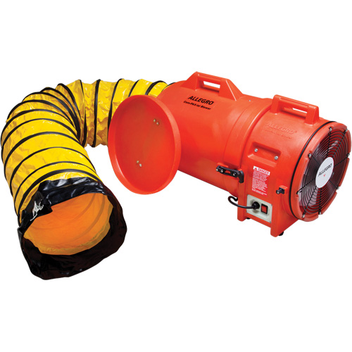 ALLEGRO INDUSTRIES Blower with Canister & Ducting, 1 HP, 1842 CFM SPOC Demo
