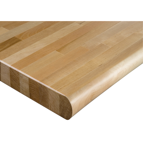 Dessus d'&eacute;tabli en bois dur stratifi&eacute;, 48" la x 48" p, Bordure Arrondi, &eacute;paisseur 1-3/4" SPOC Demo