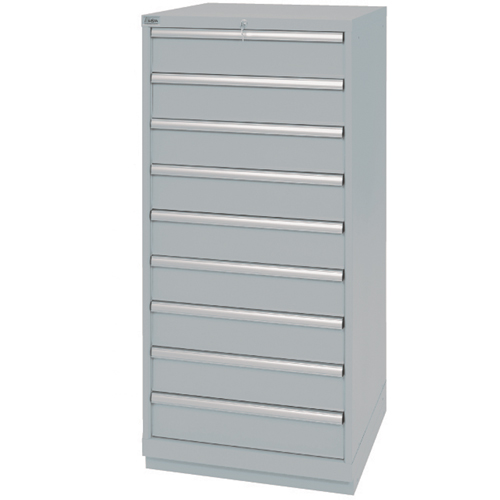 Armoires de rangement avec tiroirs, 9 tiroirs, 28-1/4" la x 28-1/2" p x 59-1/2" h, Gris SPOC Demo
