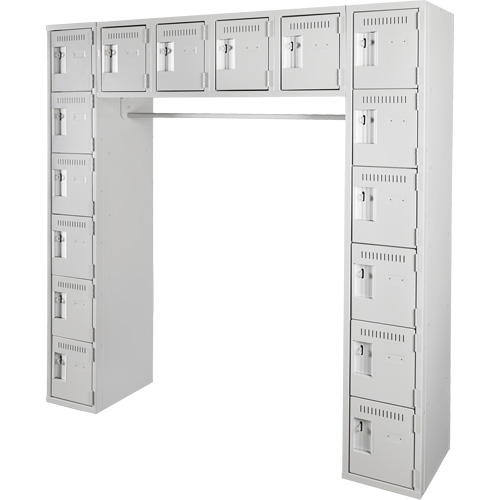 Assembled Archettes Clean Line Economy Lockers, 16 -tier, Bank of 3, 18" x 72" x 12", Steel SPOC Demo