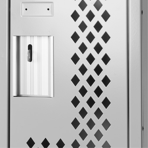 Casiers Clean Line, 12" x 12" x 72", Acier, Gris, Rivet (assembl&eacute;), Perfor&eacute; SPOC Demo