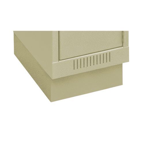 Base en retrait pour casiers &eacute;conomiques Clean Line, 1 Blocs, 4" lo x 12" la x 18" p, Beige, Acier SPOC Demo