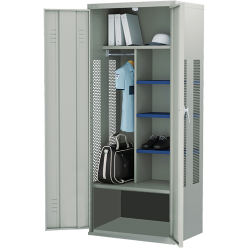 Gear Locker, Steel, 36" W x 24" D x 72" H, Grey SPOC Demo