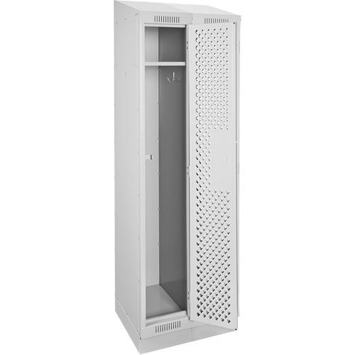 Casiers Clean Line, Bloc de 2, 24" x 18" x 82", Acier, Gris, Rivet (assembl&eacute;), Perfor&eacute; SPOC Demo