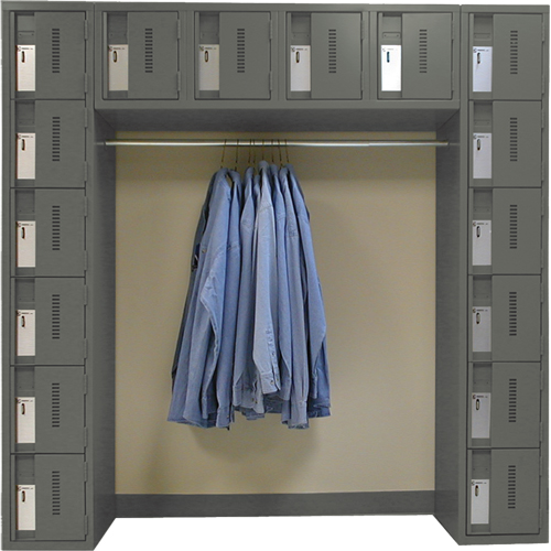 Arches de casiers robustes Concorde, 16 niveaux, Bloc de 3, 18" x 72" x 72", Acier SPOC Demo