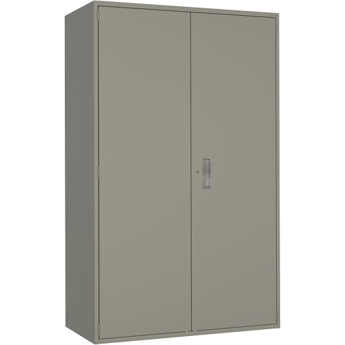 Extra Wide Hi-Boy Storage Cabinet, Steel, 4 Shelves, 72" H x 48" W x 24" D, Grey SPOC Demo