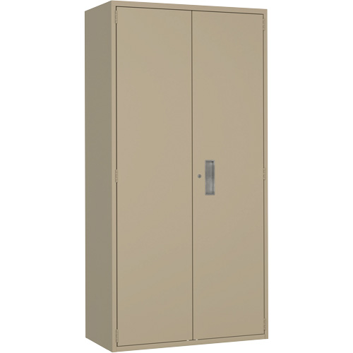 Combination Storage Cabinet, Steel, 6 Shelves, 72" H x 36" W x 18" D, Beige SPOC Demo