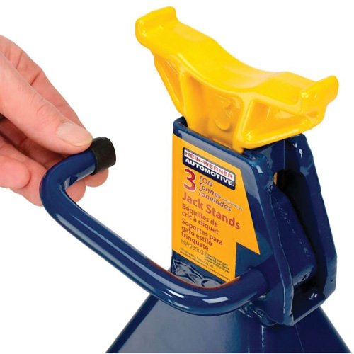 Jack Stand, Locking Handle/Ratchet, 3 tons Capacity, 19" H SPOC Demo