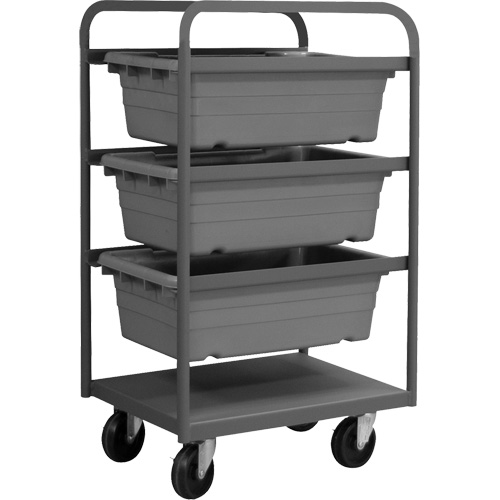 Mobile Tub Rack, Double-sided, 3 bins, 26" W x 18" D x 42" H SPOC Demo