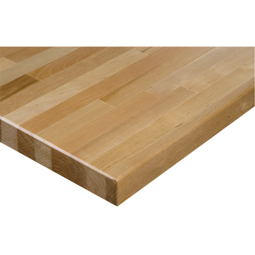 Hardwood Workbench Top, 72" W x 30" D, Square Edge, 1-1/4" Thick SPOC Demo