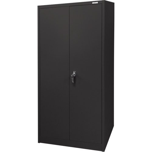 Storage Cabinet, Steel, 4 Shelves, 66" H x 30" W x 15" D, Black SPOC Demo