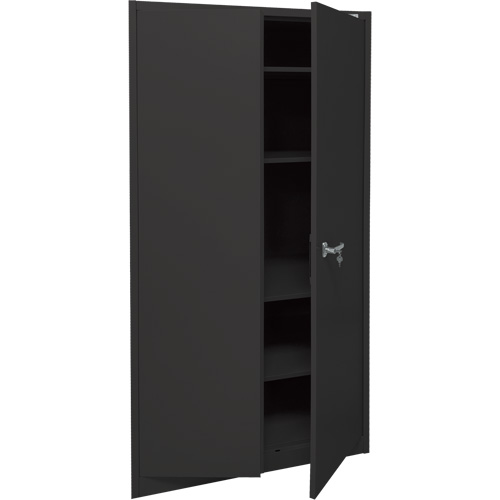 Storage Cabinet, Steel, 4 Shelves, 78" H x 36" W x 24" D, Black SPOC Demo