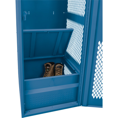 Casier pour &eacute;quipement avec porte, Acier, 24" la x 24" p x 72" h, Bleu fonc&eacute; SPOC Demo