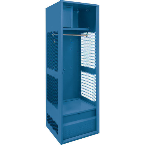 Casier pour &eacute;quipement, Acier, 24" la x 18" p x 72" h, Bleu fonc&eacute; SPOC Demo