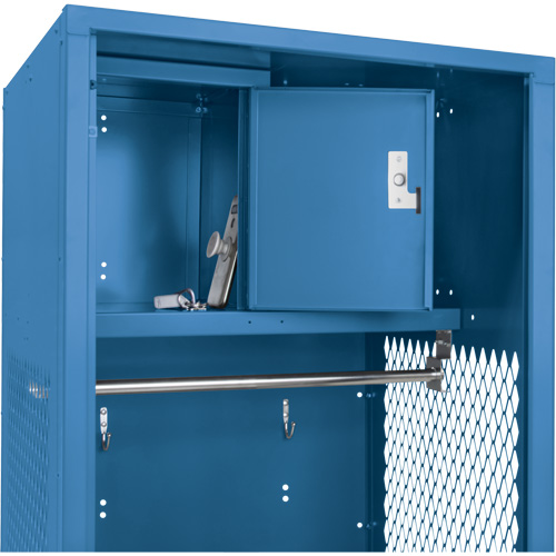 Casier pour &eacute;quipement, Acier, 24" la x 18" p x 72" h, Bleu fonc&eacute; SPOC Demo