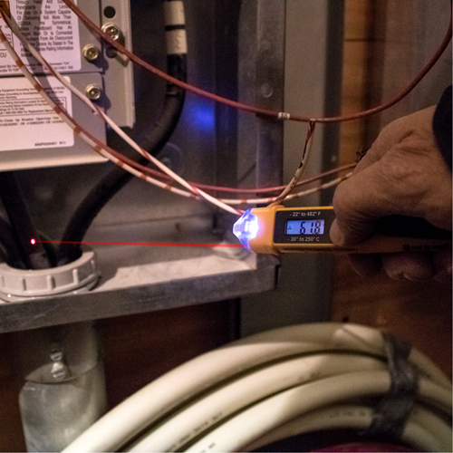 Testeur de tension sans contact avec thermom&egrave;tre &agrave; infrarouge SPOC Demo