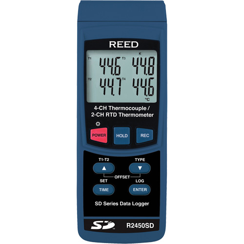 Thermom&egrave;tre &agrave; thermocouple pour enregistreur de donn&eacute;es avec certificat de calibration SPOC Demo