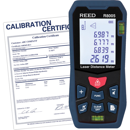 T&eacute;l&eacute;m&egrave;tre laser avec certificat de calibration, 0' - 164' (0 m - 50 m) Gamme de mesure, Num&eacute;rique (&eacute;lectronique) SPOC Demo