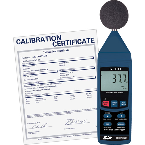 Ensemble sonom&egrave;tre &agrave; enregistrement de donn&eacute;es avec certificat de calibration SPOC Demo