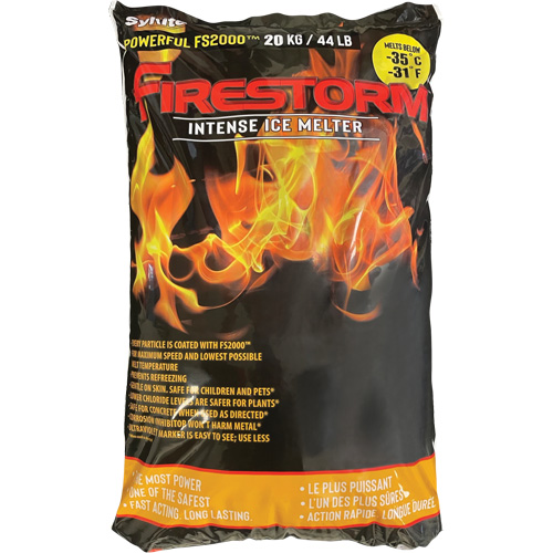 Produits de d&eacute;glaçage intense Firestorm, Sac, 44 lb (20 kg), Point de fonte -35°C (-31°F) SPOC Demo