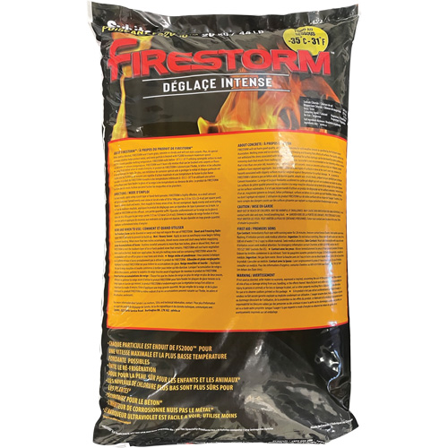 Produits de d&eacute;glaçage intense Firestorm, Sac, 44 lb (20 kg), Point de fonte -35°C (-31°F) SPOC Demo
