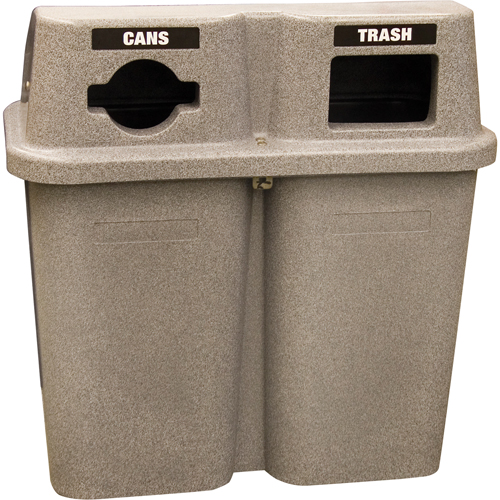 Recycling Containers Bullseye, Curbside, Plastic, 2 x 22 US gal. SPOC Demo