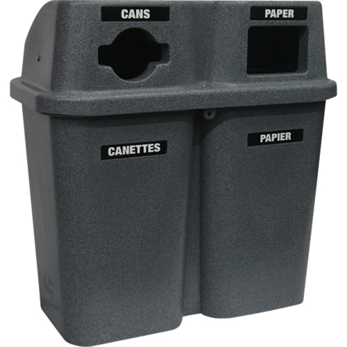 Contenants de recyclage Bullseye, Bord de rue, Plastique, 2 x 22 gal. US SPOC Demo